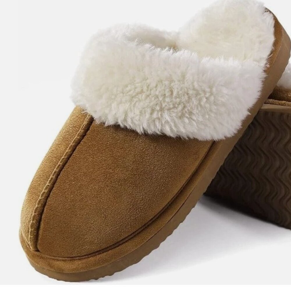 Litfun Women's Fuzzy Memory Foam Slippers Fluffy Winter House Shoes SIZE 8